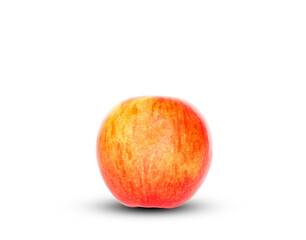 single red apple isolated on white backgound with clipping path. one fruit.