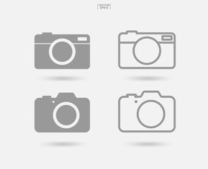 Camera sign and symbol. Photo icon or image icon. Vector.
