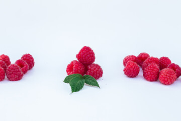 raspberry on a white background