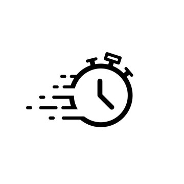 quick time icon, speed time vector icon isolated on white background. vector