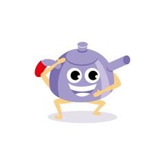 Whistling Kettle Stock mascot Illustration