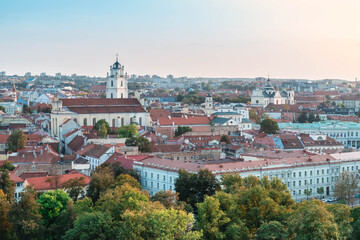 Obraz premium Panorama of old town Vilnius, the capital of Lithuania