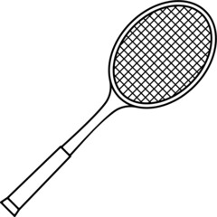 Vector illustration of the tennis racquet