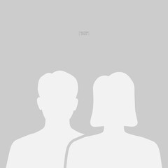 Male and female symbol. Human profile icon or people icon. Man and woman sign and symbol. Vector.