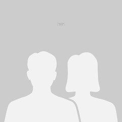 Male and female symbol. Human profile icon or people icon. Man and woman sign and symbol. Vector.