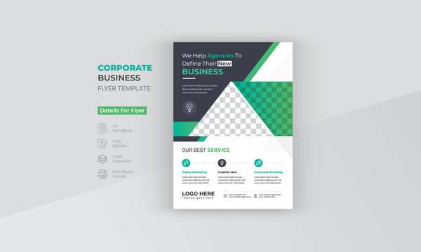 Morden Professional Corporate Business Flyer Design vector template.
