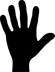 Vector illustration of the male hand silhouette