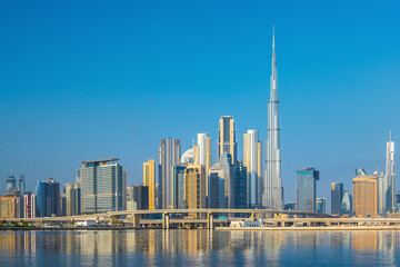 Obraz premium Dubai city - amazing city center skyline with luxury skyscrapers, United Arab Emirates