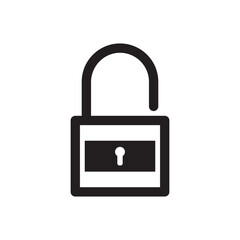 security lock icon vector- privacy symbol