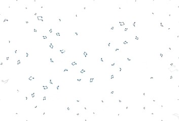 Light BLUE vector backdrop with music notes.