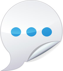 Sticker bulle de dialogue de communication