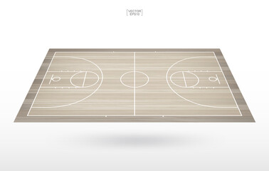 Fototapeta premium Basketball court background. Basketball field. Vector.
