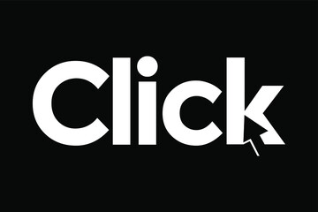 Typography of click. Very suitable in various business purposes, also for icon, symbol and many more.