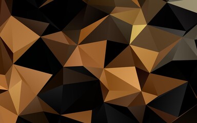 Dark Black vector abstract mosaic backdrop. Colorful illustration in Origami style with gradient.  Template for your brand book.