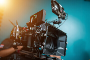 Selective focus monitor display camera cinematography