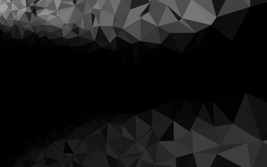 Dark Silver, Gray vector shining triangular pattern. Glitter abstract illustration with an elegant design. Template for your brand book.