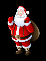 Santa Claus vector Christmas background greeting card