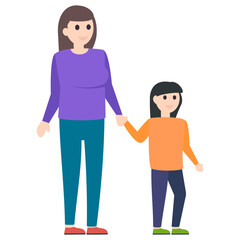 Motherhood Flat Character