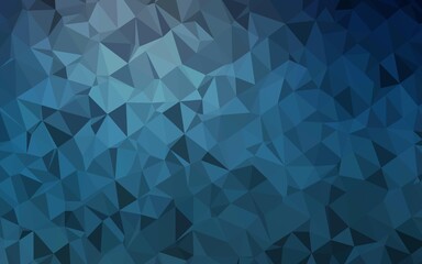 Dark BLUE vector low poly layout. Shining illustration, which consist of triangles. The best triangular design for your business.