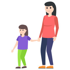 Motherhood Flat Character