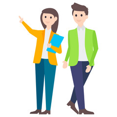 Colleague Flat Character