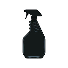 Spray Bottle, Spritzer Bottle, Black Spray Bottle, Hand Sanitizer Dispenser Vector Illustration Background