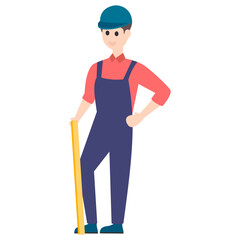 Builder Flat Character