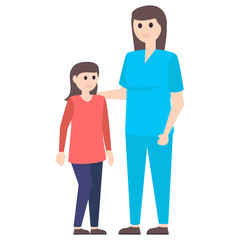 Fototapeta premium Doctor With Kid