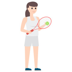 Obraz na płótnie Canvas Tennis Player Vector 