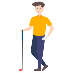 Golf Player Vector 
