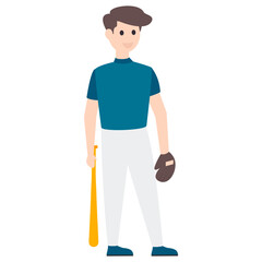 Fototapeta premium Baseball Player Vector 