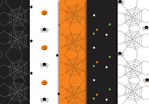 Halloween Patterns Set