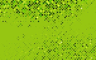 Light Green vector background with bubbles. Blurred bubbles on abstract background with colorful gradient. Pattern for beautiful websites.
