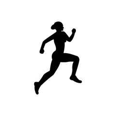 Fototapeta na wymiar Woman fitness icon (vector illustration)
