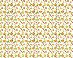 Seamless pattern with colorful autumn leaves. Watercolor illustration.