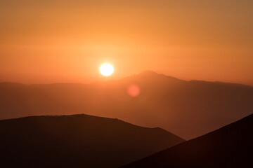 sunrise in mount Sahand in Azerbaijan, Iran