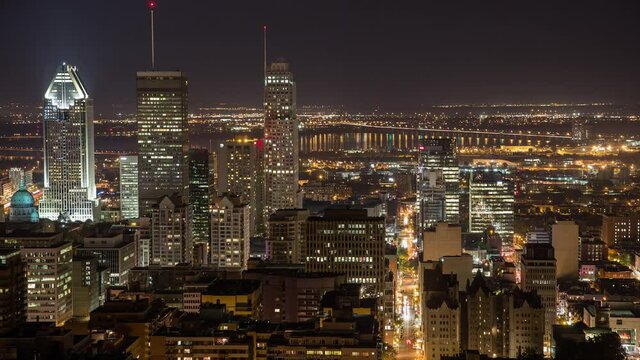 Time Lapse overlooking de la Montagne Street in downtown Montreal. Seamless Loop. July 2013
