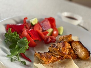 lamb chops with vegetables