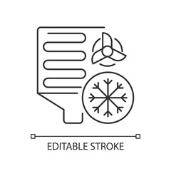 Conditioning pixel perfect linear icon. Beer cooling in industrial keg. Brewery production. Thin line customizable illustration. Contour symbol. Vector isolated outline drawing. Editable stroke