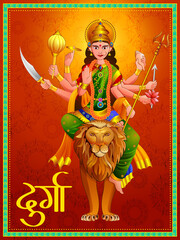 vector illustration of Happy Durga Puja festival background for India holiday Dussehra