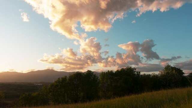 Timelapse of Clouds at Sunset