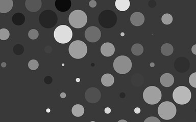 Light Silver, Gray vector template with circles. Blurred decorative design in abstract style with bubbles. Template for your brand book.