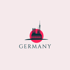 Naklejka premium Vector illustration city of munich in germany