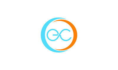 Obraz na płótnie Canvas Initial Monogram Letter E C Logo Design Vector Template. Graphic Alphabet Symbol for Corporate Business Identity