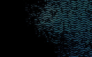 Light BLUE vector pattern with spheres. Abstract illustration with colored bubbles in nature style. Pattern for ads, booklets.