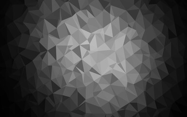Dark Silver, Gray vector triangle mosaic texture. An elegant bright illustration with gradient. Template for a cell phone background.