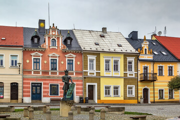 Obraz premium Street in Klasterec nad Ohri, Czech republic