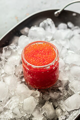 Home marinated red caviar 