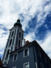 Fototapeta na wymiar church in Cesky Krumlov, Czech Republic