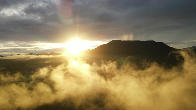 sunset in the mountains